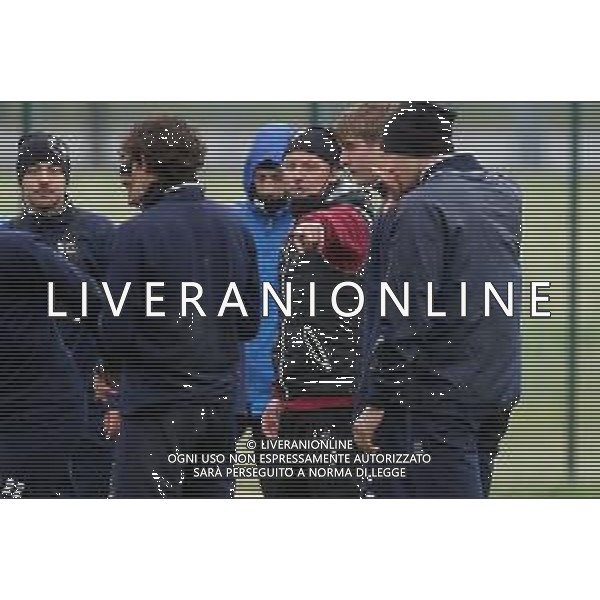 IMOLA 13 04 2021 IMOLESE CALCIO PRIMO ALLENAMENTO DI LORENZO MEZZETTI NUOVO ALLENATORE DELL\'IMOLESE CALCIO NELLA FOTO LORENZO SPAGNOLI PRESIDENTE DELL\'IMOLESE CALCIO