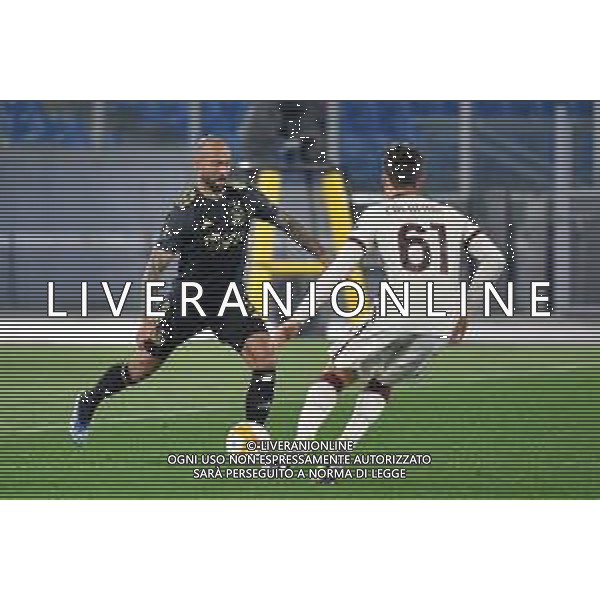 Corradettia/LMedia - AS Roma vs AFC Ajax - football Europa League match 2020/2021 15 April 2021 - Stadio Olimpico, rome, Italy Photo showing: Sean Klaiber of AFC Ajax and Riccardo Calafiori of AS Roma seen in action @Corradettia/LMedia/ AGENZIA ALDO LIVERANI SAS