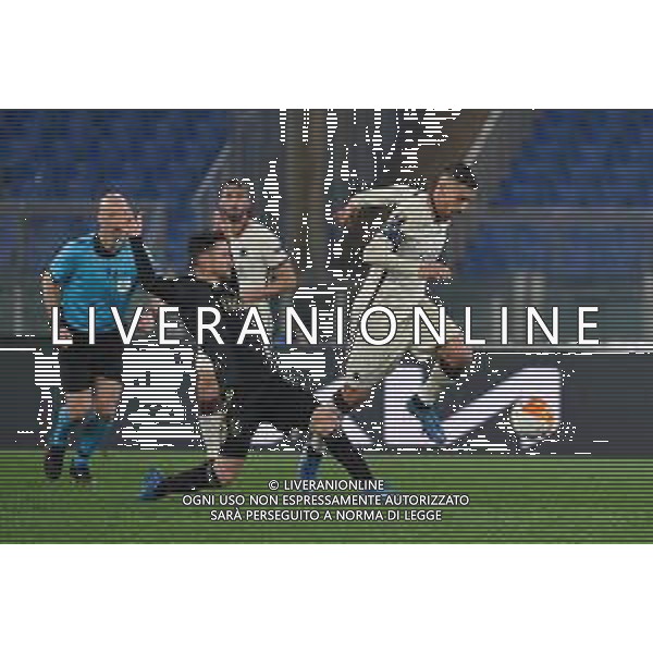 Corradettia/LMedia - AS Roma vs AFC Ajax - football Europa League match 2020/2021 15 April 2021 - Stadio Olimpico, rome, Italy Photo showing: Lorenzo Pellegrini of AS Roma seen in action @Corradettia/LMedia/ AGENZIA ALDO LIVERANI SAS