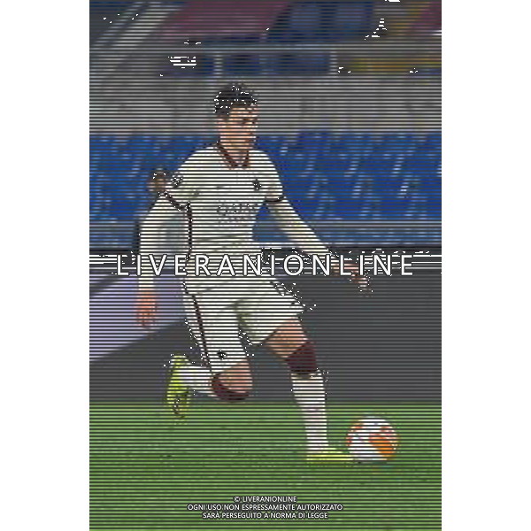 Corradettia/LMedia - AS Roma vs AFC Ajax - football Europa League match 2020/2021 15 April 2021 - Stadio Olimpico, rome, Italy Photo showing: Roger Ibanez of AS Roma seen in action @Corradettia/LMedia AG ALDO LIVERANI SAS