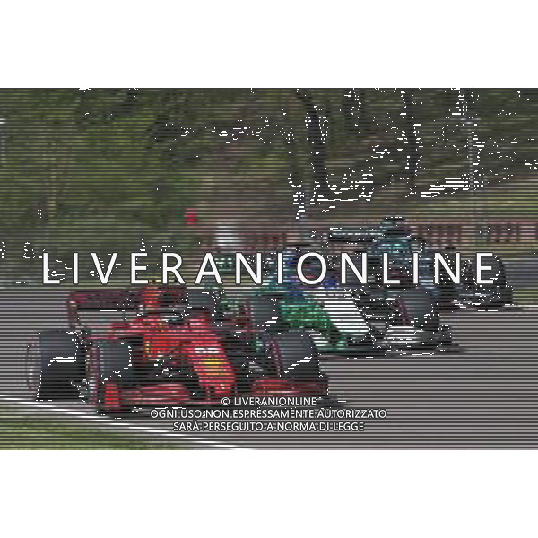 IMOLA AUTODROMO ENZO E DINO FERRARI VENERDI PROVE LIBERE NELLA FOTO CARLOS SAINZ, GEORGE RUSSELL E LANCE STROLL ©SANNA / AGENZIA ALDO LIVERANI SAS - 16.04.2021. Formula 1 World Championship, Rd 2, Emilia Romagna Grand Prix, Imola, Italia, Prove Libere