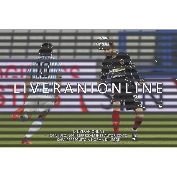 SPAL - ASCOLI Campionato di Calcio Serie BKT 16/04/2021- nella foto: Anastasios Avlonitis(Ascoli) Floccari Sergio (spal ferrara) ©Claudio Zamagni/Agenzia Aldo Liverani / AGENZIA ALDO LIVERANI SAS