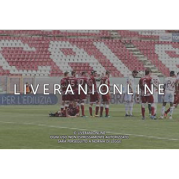 REGGINA - REGGIANA CAMPIONATO CALCIO SERIE BKT 17.04.2021 NELLA FOTO BARRIERA DEI GIOCATORI DELLA REGGINA SU TIRO DI PUNIZIONE ©GAREFFA / AGENZIA ALDO LIVERANI SAS