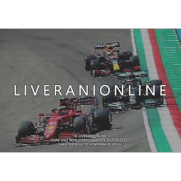 IMOLA 17 04 2021 AUTODROMO ENZO E DINO FERRARI SABATO POLE PER HAMILTON NELLA FOTO CHARLES LECLER FERRARI LEWIS HAMILTON MERCEDES MAX VERSTAPPEN RED BULL ©SANNA/ AGENZIA ALDO LIVERANI SAS - 17.04.2021. Formula 1 World Championship Emilia Romagna Grand Prix, Imola, Italia, Qualifying Day. Qualifiche Prove Ufficiali
