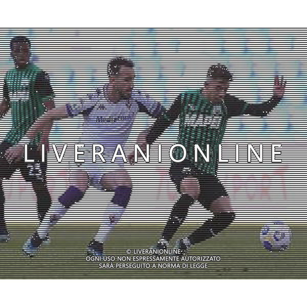 SASSUOLO - FIORENTINA CAMPIONATO CALCIO SERIE A TIM 17.04.2021 NELLA FOTO GAETANO CASTROVILLI E LOPEZ MAXIME ©SANTANDREA/ AGENZIA ALDO LIVERANI SAS