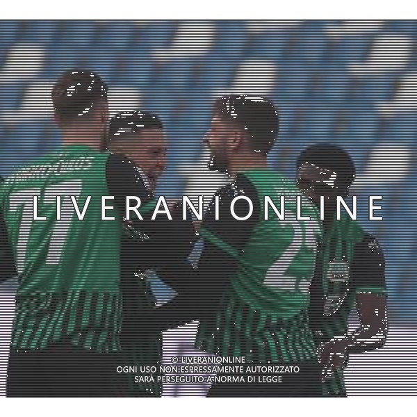 SASSUOLO - FIORENTINA CAMPIONATO CALCIO SERIE A TIM 17.04.2021 NELLA FOTO ESULTANZA DOPO IL SECONDO GOL SU RIGORE DI DOMENICO BERARDI ©SANTANDREA/ AGENZIA ALDO LIVERANI SAS