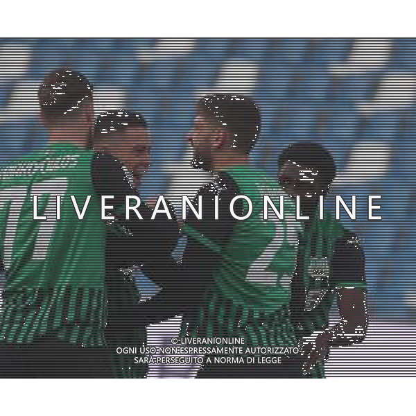 SASSUOLO - FIORENTINA CAMPIONATO CALCIO SERIE A TIM 17.04.2021 NELLA FOTO ESULTANZA DOPO IL SECONDO GOL SU RIGORE DI DOMENICO BERARDI ©SANTANDREA/ AGENZIA ALDO LIVERANI SAS