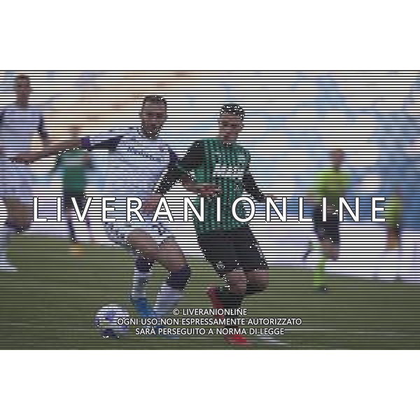 SASSUOLO - FIORENTINA CAMPIONATO CALCIO SERIE A TIM 17.04.2021 NELLA FOTO GERMAN PEZZELLA E GIACOMO RASPADORI ©SANTANDREA/ AGENZIA ALDO LIVERANI SAS