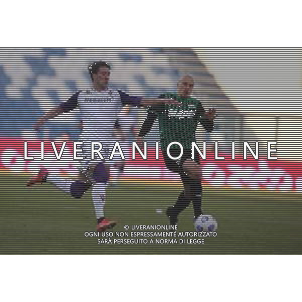 SASSUOLO - FIORENTINA CAMPIONATO CALCIO SERIE A TIM 17.04.2021 NELLA FOTO DUSAN VLAHOVIC E VLAD CHIRICHES ©SANTANDREA/ AGENZIA ALDO LIVERANI SAS