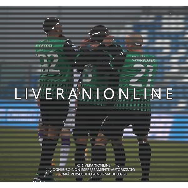 SASSUOLO - FIORENTINA CAMPIONATO CALCIO SERIE A TIM 17.04.2021 NELLA FOTO ESULTANZA DOPO IL GOL DI MAXIME LOPEZ - ©SANTANDREA/ AGENZIA ALDO LIVERANI SAS