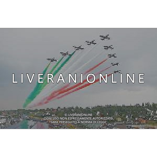 IMOLA 18 04 2021 AUTODROMO ENZO E DINO FERRARI FORMULA 1 NELLA FOTO FRECCE TRICOLORI SOPRA L\'AUTODROMO FOTO GIANNI SANNA-AG ALDO LIVERANI SAS