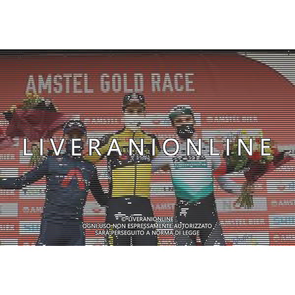 18-04-2021 Amstel Gold Race; 2021, Jumbo - Visma; 2021, Ineos Grenadiers; 2021, Bora - Hansgrohe; Van Aert, Wout; Pidcock, Thomas; Schachmann, Maximilian; Valkenburg; ©SIROTTI / AGENZIA ALDO LIVERANI SAS