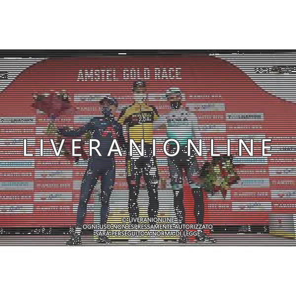 18-04-2021 Amstel Gold Race; 2021, Jumbo - Visma; 2021, Ineos Grenadiers; 2021, Bora - Hansgrohe; Van Aert, Wout; Pidcock, Thomas; Schachmann, Maximilian; Valkenburg; ©SIROTTI / AGENZIA ALDO LIVERANI SAS