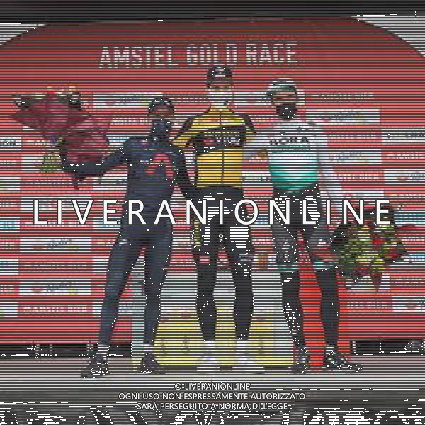 18-04-2021 Amstel Gold Race; 2021, Jumbo - Visma; 2021, Ineos Grenadiers; 2021, Bora - Hansgrohe; Van Aert, Wout; Pidcock, Thomas; Schachmann, Maximilian; Valkenburg; ©SIROTTI / AGENZIA ALDO LIVERANI SAS