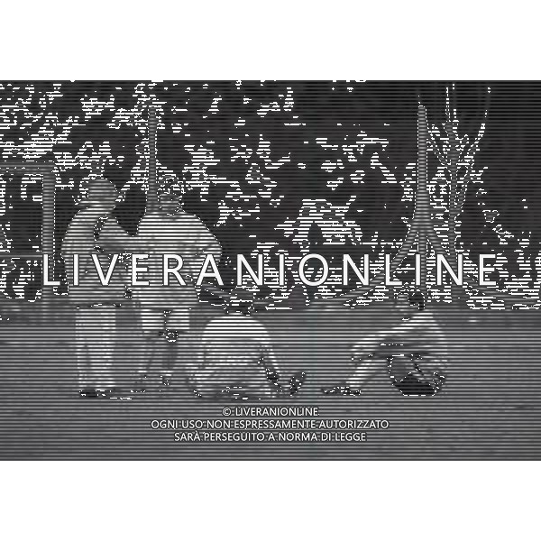 1990-1991 BOGLIASCO-ALLENAMENTO SAMPDORIA NELLA FOTO VUJADIN BOSKOV GIOVANNI INVERNIZZI E GIANLUCA VIALLI AG ALDO LIVERANI SAS