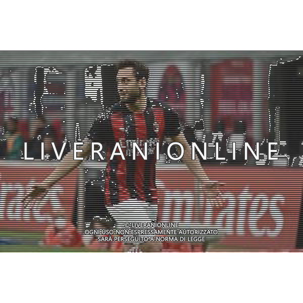 Hakan Calhanoglu (Milan) esulta dopo il gol dell\'1 a 0 Milan vs Sassuolo Campionato Serie A TIM - 32a giornata Milano 21-04-2021 Stadio Giuseppe Meazza - San Siro foto Roberto Garavaglia/ag. Aldo Liverani sas / AGENZIA ALDO LIVERANI SAS