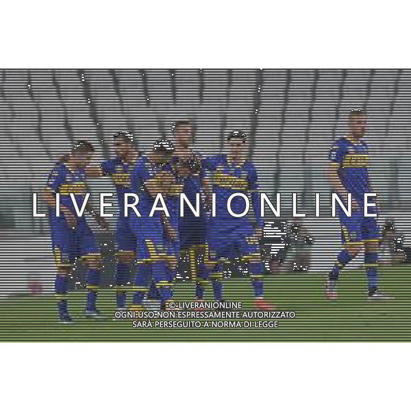 ©Alessandro Falzone/Agenzia Aldo Liverani Torino 21.04.2021 Stadio Allianz Stadium Juventus vs Parma Serie A Tim 2020-2021 Nella foto : ESULTANZA GOL DI GASTON BRUGMAN ©FALZONE / AGENZIA ALDO LIVERANI SAS