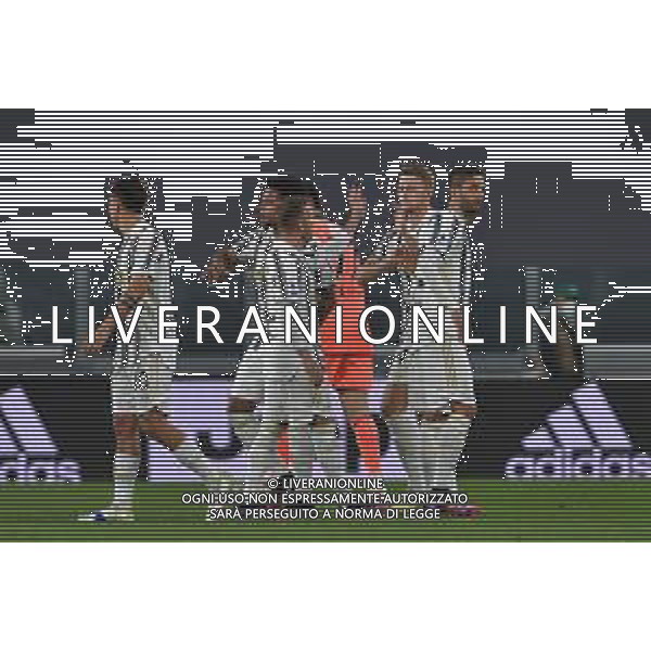 ©Alessandro Falzone/Agenzia Aldo Liverani Torino 21.04.2021 Stadio Allianz Stadium Juventus vs Parma Serie A Tim 2020-2021 Nella foto : Calciatori Juventus - esultanza fine gara ©FALZONE / AGENZIA ALDO LIVERANI SAS
