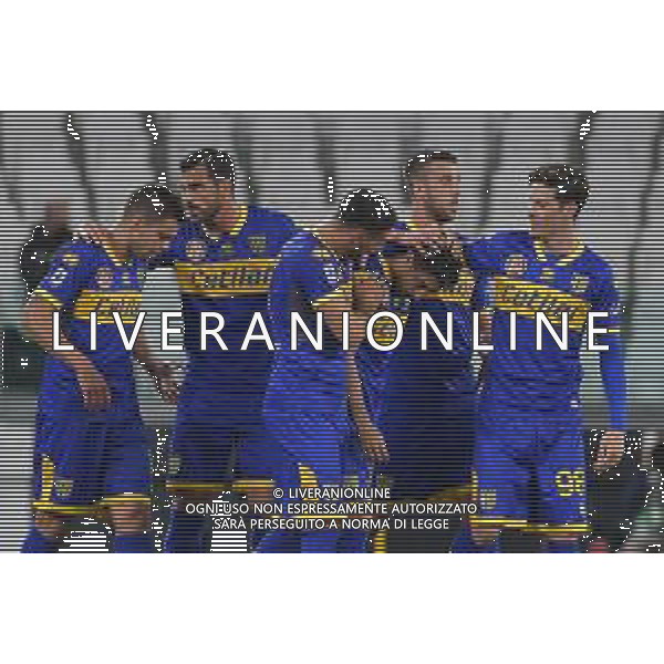 ©Alessandro Falzone/Agenzia Aldo Liverani Torino 21.04.2021 Stadio Allianz Stadium Juventus vs Parma Serie A Tim 2020-2021 Nella foto : Esultanza gol di Gaston Brugman ©FALZONE / AGENZIA ALDO LIVERANI SAS