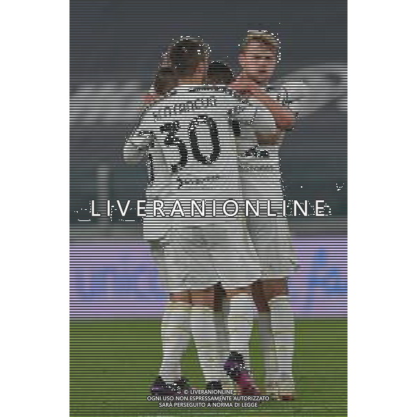 ©Alessandro Falzone/Agenzia Aldo Liverani Torino 21.04.2021 Stadio Allianz Stadium Juventus vs Parma Serie A Tim 2020-2021 Nella foto : Esultanza primo gol di Alex Sandro ©FALZONE / AGENZIA ALDO LIVERANI SAS