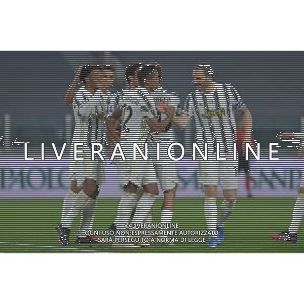 ©Alessandro Falzone/Agenzia Aldo Liverani Torino 21.04.2021 Stadio Allianz Stadium Juventus vs Parma Serie A Tim 2020-2021 Nella foto : Esultanza secondo gol di Alex Sandro con leonardo bonucci ©FALZONE / AGENZIA ALDO LIVERANI SAS