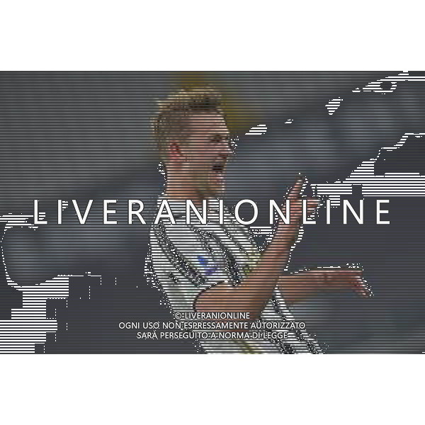 ©Alessandro Falzone/Agenzia Aldo Liverani Torino 21.04.2021 Stadio Allianz Stadium Juventus vs Parma Serie A Tim 2020-2021 Nella foto : Esultanza gol di Matthijs De Ligt ©FALZONE / AGENZIA ALDO LIVERANI SAS