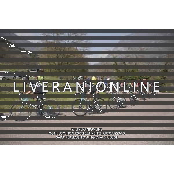 23-04-2021 Tour Of The Alps; Tappa 05 Idroland - Riva Del Garda; 2021, Bikeexchange; Kangert, Tanel; Yates, Simon; Lago Di Tenno; ©SIROTTI/AG. ALDO LIVERANI SAS