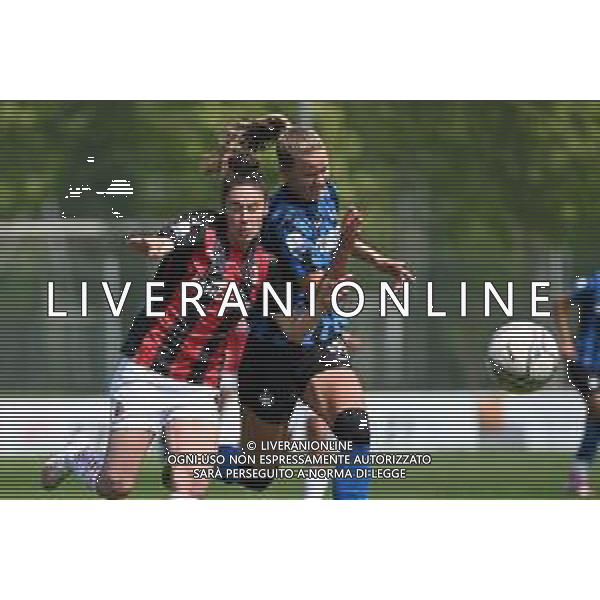 ¬© TVRG Laura Fusetti (Milan) e Caroline Moller Hansen (Inter) Inter Milano Women vs Milan Women Coppa Italia femminile - semifinale gara di ritorno centro sportivo Peppino Vismara Milano 24-04-2021 foto Roberto Garavaglia/ag. Aldo Liverani sas/AG. ALDO LIVERANI SAS
