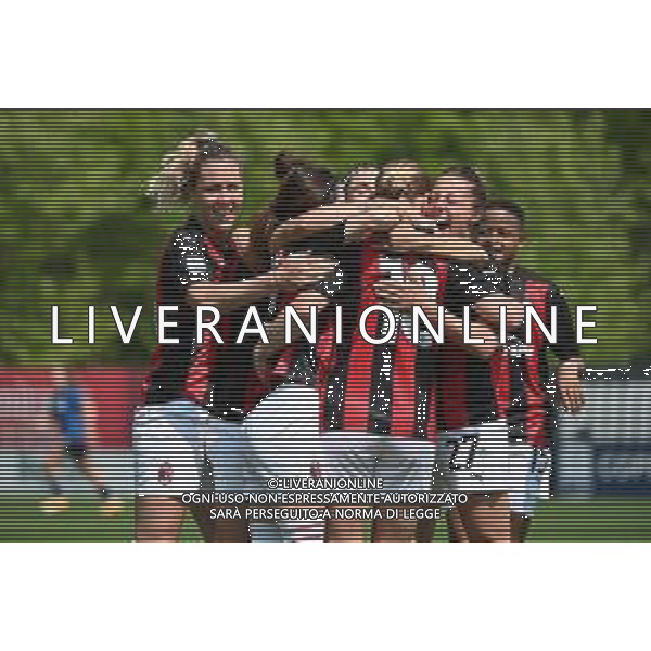¬© TVRG esultanza Milan dopo il gol del 3 a 1 Inter Milano Women vs Milan Women Coppa Italia femminile - semifinale gara di ritorno centro sportivo Peppino Vismara Milano 24-04-2021 foto Roberto Garavaglia/ag. Aldo Liverani sas/AGENZIA ALDO LIVERANI SAS
