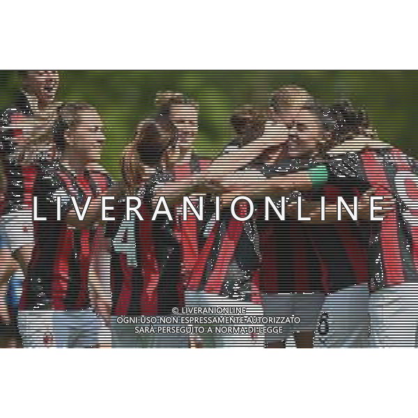 © TVRG esultanza Milan dopo il gol del 4 a 1 Inter Milano Women vs Milan Women Coppa Italia femminile - semifinale gara di ritorno centro sportivo Peppino Vismara Milano 24-04-2021 foto Roberto Garavaglia/ag. Aldo Liverani sas/AGENZIA ALDO LIVERANI SAS