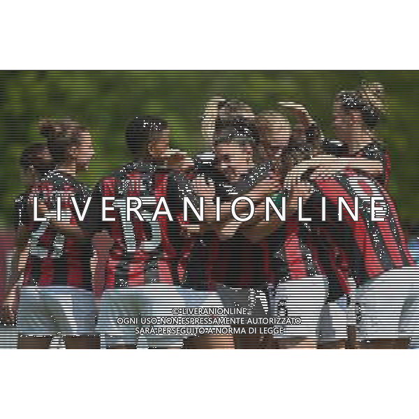 ¬© TVRG esultanza Milan dopo il gol del 4 a 1 Inter Milano Women vs Milan Women Coppa Italia femminile - semifinale gara di ritorno centro sportivo Peppino Vismara Milano 24-04-2021 foto Roberto Garavaglia/ag. Aldo Liverani sas/AGENZIA ALDO LIVERANI SAS