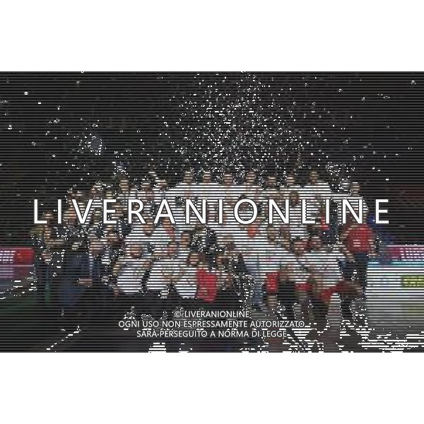 Bartomeolio/LMedia - Gara 4 Finale Play Off - Cucine Lube Civitanova vs Sir Safety Conad Perugia - Campionato di Volley Superlega Serie A 2020/2021 24 aprile 2021 - Eurosuole Forum, Civitanova Marche, Italia Nella foto: La festa scudetto della Cucine Lube Civitanova @Bartomeolio/LMedia/AGENZIA ALDO LIVERANI SAS