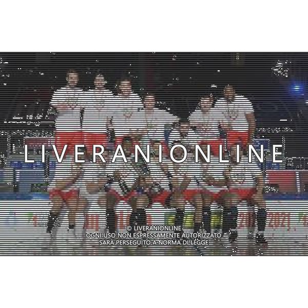 Bartomeolio/LMedia - Gara 4 Finale Play Off - Cucine Lube Civitanova vs Sir Safety Conad Perugia - Campionato di Volley Superlega Serie A 2020/2021 24 aprile 2021 - Eurosuole Forum, Civitanova Marche, Italia Nella foto: La festa scudetto della Cucine Lube Civitanova @Bartomeolio/LMedia/AGENZIA ALDO LIVERANI SAS