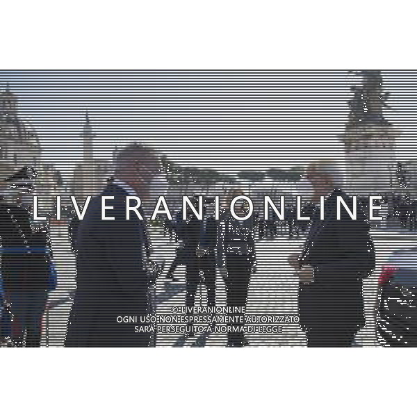 Il Presidente della Repubblica Sergio Mattarella con il Ministro della Difesa,Lorenzo Guerini, all\'Altare della Patria in occasione della ricorrenza del 76° anniversario della Liberazione (foto di Francesco Ammendola - Ufficio per la Stampa e la Comunicazione della Presidenza della Repubblica) AG ALDO LIVERANI SAS