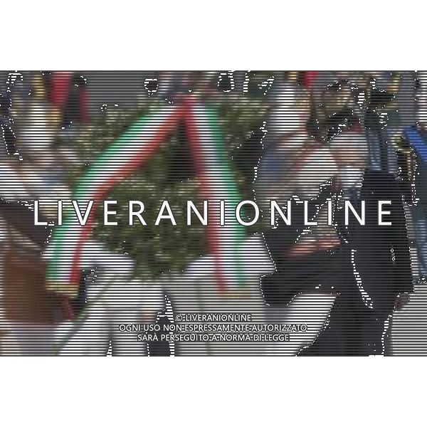 Il Presidente della Repubblica Sergio Mattarella in occasione della deposizione di una corona d’alloro all’Altare della Patria, nella ricorrenza del 76° anniversario della Liberazione (foto di Francesco Ammendola - Ufficio per la Stampa e la Comunicazione della Presidenza della Repubblica) AG ALDO LIVERANI SAS