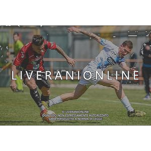 Fagiolinia/LMedia - Lucchese vs Lecco - Campionato di Calcio Serie C - Lega Pro 2020/2021 25 aprile 2021 - Stadio Porta Elisa, Lucca, Italia Nella foto: Flavio Jr. Bianchi (Lucchese) supera Paulo Daniel Dentello Azzi (Lecco) @Fagiolinia/LMedia AG ALDO LIVERANI SAS