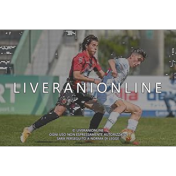 Fagiolinia/LMedia - Lucchese vs Lecco - Campionato di Calcio Serie C - Lega Pro 2020/2021 25 aprile 2021 - Stadio Porta Elisa, Lucca, Italia Nella foto: Matteo Panati (Lucchese) blocca Patrizio Masini (Lecco) @Fagiolinia/LMedia AG ALDO LIVERANI SAS