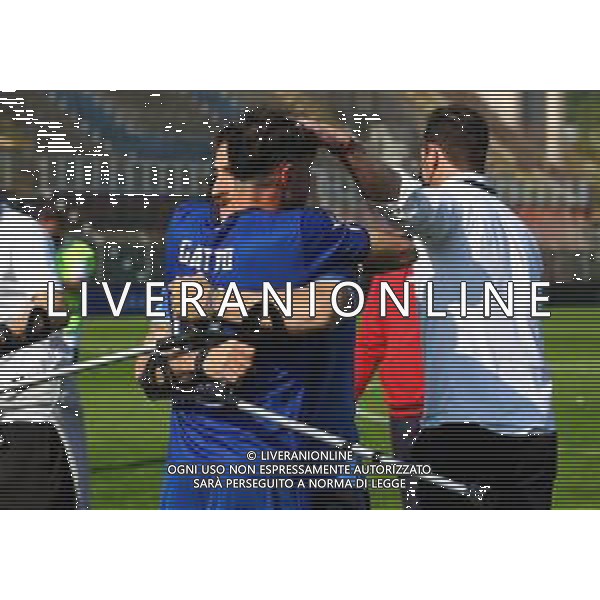 Como-Alessandria Campionato di Calcio serie C 2020/2021 37a giornata Como, 25 Aprile 2021 Nella foto: la festa dei giocatori del Como a fine gara per la promozione Ph. Soli - Ag. Aldo Liverani/AGENZIA ALDO LIVERANI SAS - Esultanza e festeggiamenti dei giocatori del Como a fine gara per la promozione in Serie B