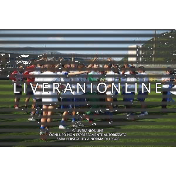 Como-Alessandria Campionato di Calcio serie C 2020/2021 37a giornata Como, 25 Aprile 2021 Nella foto: la festa dei giocatori del Como a fine gara per la promozione Ph. Soli - Ag. Aldo Liverani/AGENZIA ALDO LIVERANI SAS - Esultanza e festeggiamenti dei giocatori del Como a fine gara per la promozione in Serie B