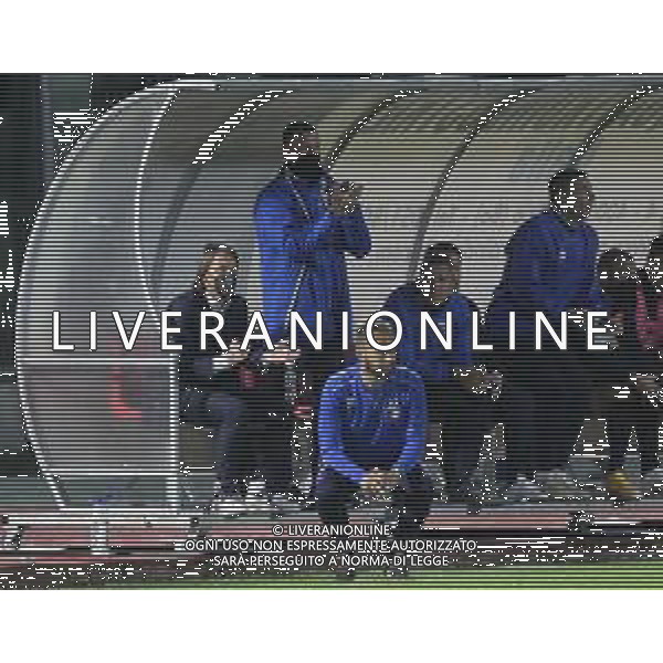 25-04-2021 Lorenzo Spagnoli - Lorenzo Mezzetti allenatore dell\'Imolese calcio mentre davanti a loro Francesco Sintini il vice allenatore nella panchina dell\'Imolese Calcio FOTO GIANNI SANNA-AG ALDO LIVERANI SAS