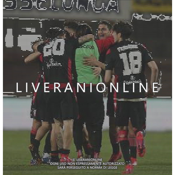 MANTOVA - VIS PESARO CAMPIONATO CALCIO SERIE C LEGA PRO 25.04.2021 NELLA FOTO ESULTANZA DEI GIOCATORI DELLA VIS PESARO A FINE GARA ©SANTANDREA / AGENZIA ALDO LIVERANI SAS