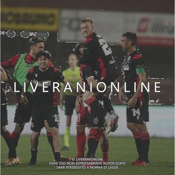 MANTOVA - VIS PESARO CAMPIONATO CALCIO SERIE C LEGA PRO 25.04.2021 NELLA FOTO ESULTANZA DEI GIOCATORI DELLA VIS PESARO A FINE GARA ©SANTANDREA / AGENZIA ALDO LIVERANI SAS