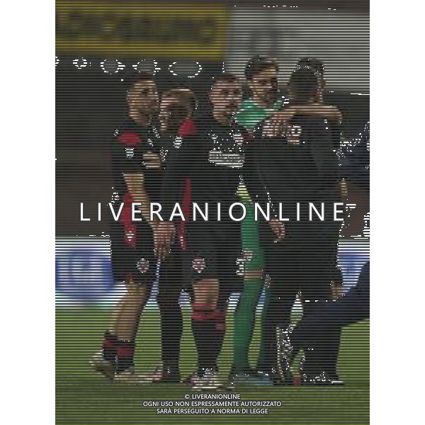 MANTOVA - VIS PESARO CAMPIONATO CALCIO SERIE C LEGA PRO 25.04.2021 NELLA FOTO ESULTANZA DEI GIOCATORI DELLA VIS PESARO A FINE GARA ©SANTANDREA / AGENZIA ALDO LIVERANI SAS