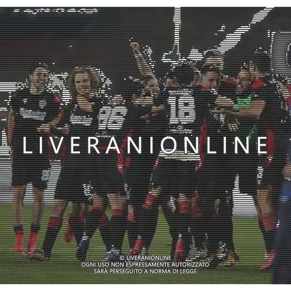 MANTOVA - VIS PESARO CAMPIONATO CALCIO SERIE C LEGA PRO 25.04.2021 NELLA FOTO ESULTANZA DEI GIOCATORI DELLA VIS PESARO A FINE GARA ©SANTANDREA / AGENZIA ALDO LIVERANI SAS