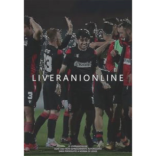 MANTOVA - VIS PESARO CAMPIONATO CALCIO SERIE C LEGA PRO 25.04.2021 NELLA FOTO ESULTANZA DEI GIOCATORI DELLA VIS PESARO A FINE GARA ©SANTANDREA / AGENZIA ALDO LIVERANI SAS