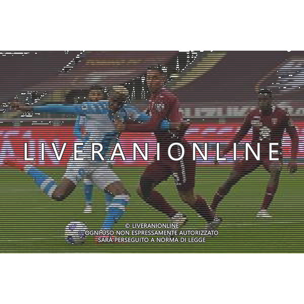 Torino 26.04.2021 Stadio Olimpico Grande Torino ©Alessandro Falzone/Agenzia Aldo Liverani Torino vs Napoli Serie A Tim 2020/2021 Nella foto : VICTOR OSIMHEN-ARMANDO RIZZO ©FALZONE / AGENZIA ALDO LIVERANI SAS