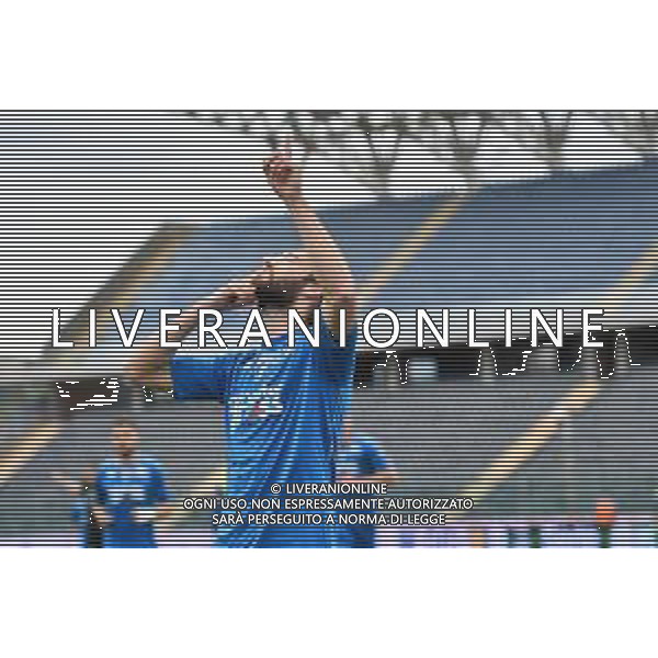 Guglielmii/LMedia - Empoli vs Chievo - Campionato di Calcio Serie BKT 2020/2021 27 aprile 2021 - Stadio Carlo Castellani, Empoli, Italia Nella foto: Leonardo Mancuso (Empoli) esulta dopo il gol @Guglielmii/LMedia/ AGENZIA ALDO LIVERANI SAS