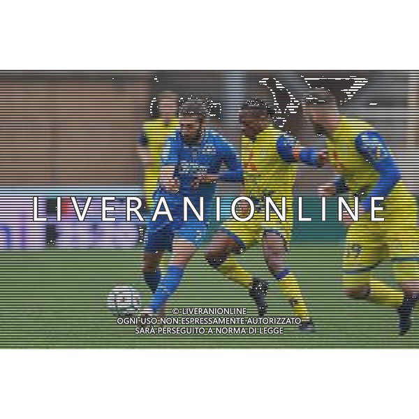 Guglielmii/LMedia - Empoli vs Chievo - Campionato di Calcio Serie BKT 2020/2021 27 aprile 2021 - Stadio Carlo Castellani, Empoli, Italia Nella foto: Leonardo Mancuso (Empoli) e Joel Obi (Chievo) @Guglielmii/LMedia/ AGENZIA ALDO LIVERANI SAS