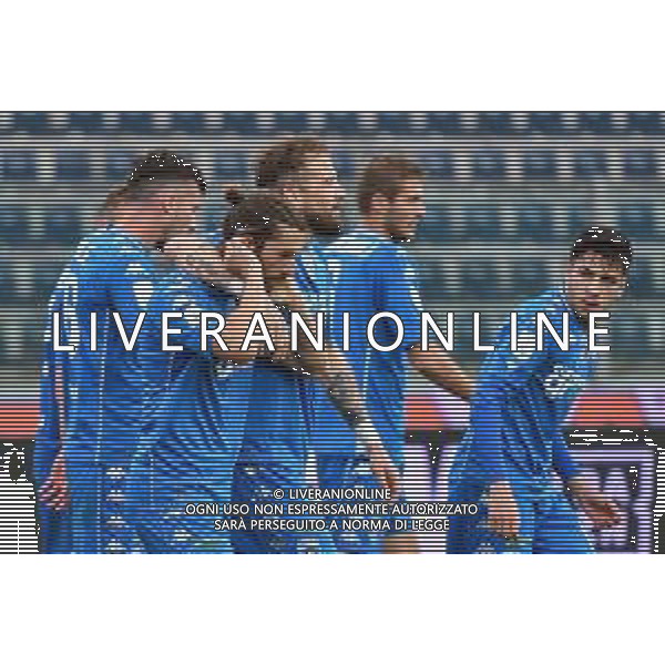Guglielmii/LMedia - Empoli vs Chievo - Campionato di Calcio Serie BKT 2020/2021 27 aprile 2021 - Stadio Carlo Castellani, Empoli, Italia Nella foto: Esultanza Empoli @Guglielmii/LMedia/ AGENZIA ALDO LIVERANI SAS