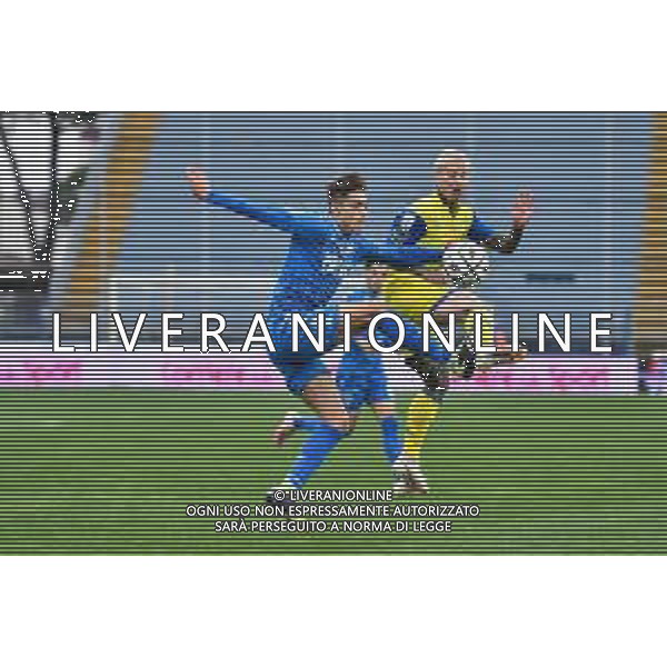 Guglielmii/LMedia - Empoli vs Chievo - Campionato di Calcio Serie BKT 2020/2021 27 aprile 2021 - Stadio Carlo Castellani, Empoli, Italia Nella foto: Samuele Ricci (Empoli) e Manuel De Luca (Chievo) @Guglielmii/LMedia/ AGENZIA ALDO LIVERANI SAS